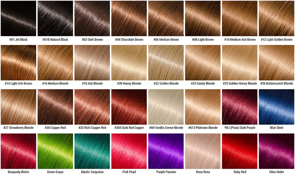 Палитра цветов красок для волос с названиями и фото