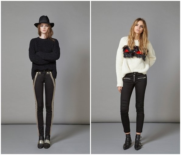 черные брюки скинни - фото из коллекций осень-зима 2015-2016