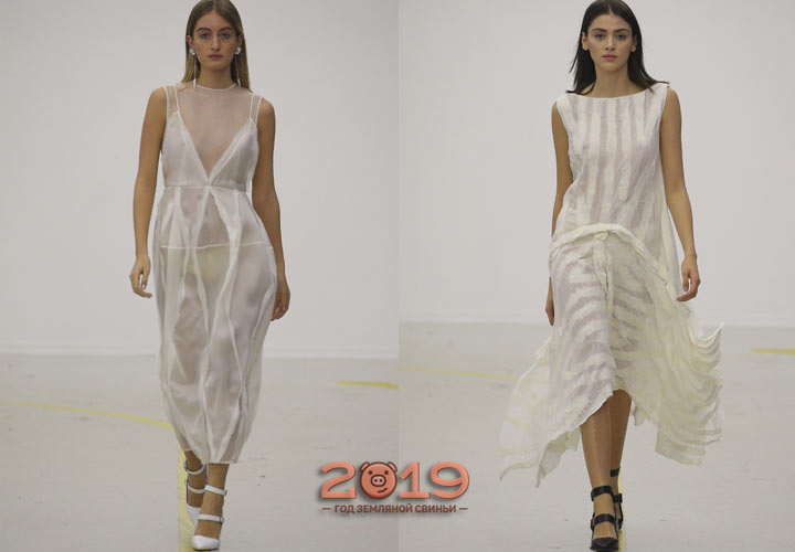 Модные белые сарафаны 2019 года