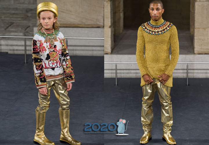Золотые брюки от Шанель мужская мода 2020 года