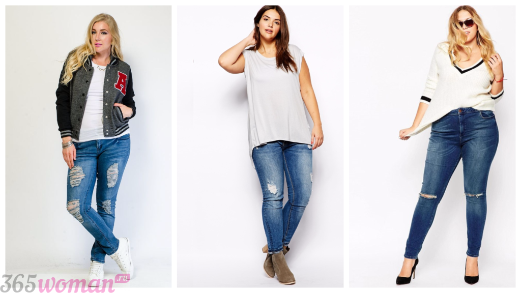 Мода для полных женщин весна-лето 2020: джинсы
