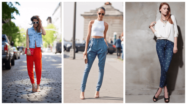 Модные женские брюки осень-зима 2019 2020: красные синие