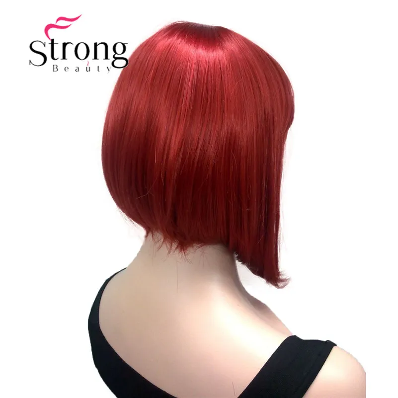 E-9606 #137 New vogue Cute BOB dark red wig straight short synthetic full women