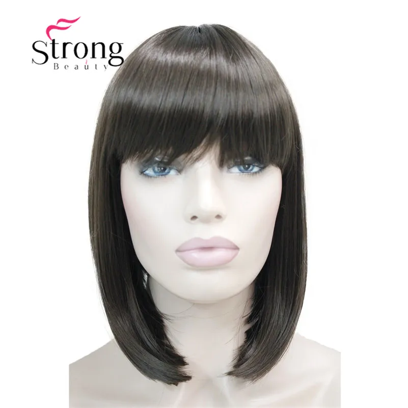 E-9606 #6 (5)New fashion cute BOB brown wig straight short synthetic full women