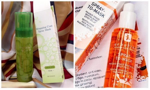 Спреи-маски для лица — Missha Wrapping Coat Spray Mask Aloe и Spray-to-mask Erborian