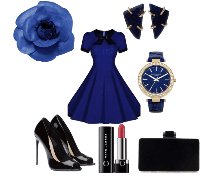 С чем носить и сочетать синее короткое платье: 20 модных образов, фото № 19