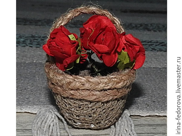 Создаем миниатюрную корзинку для цветов, фото № 6