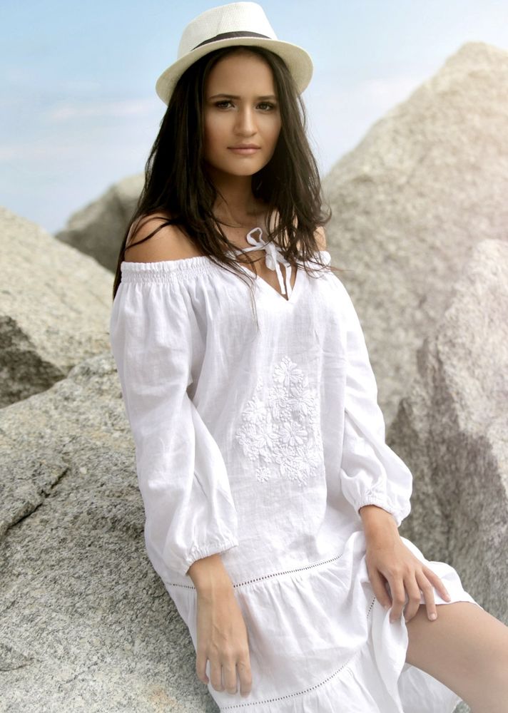 Белое бохо, или Шикарная одежда для королевы летнего пляжа, фото № 18