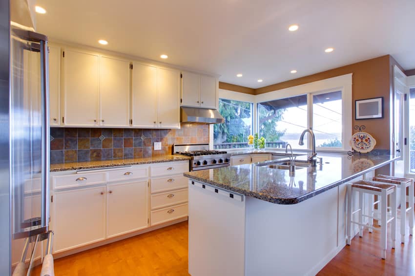 J shaped kitchen small design