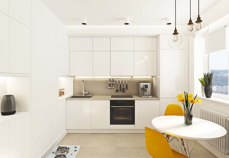Дизайн белой кухни в стиле минимализма