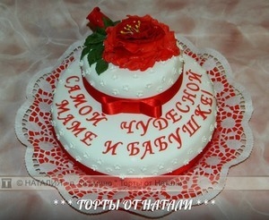 Надпись на торте на День Рождения маме (13)