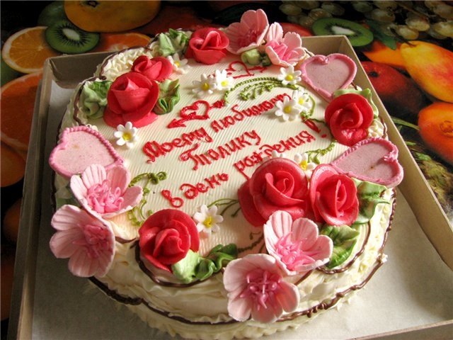 Надпись на торте на День Рождения маме (14)