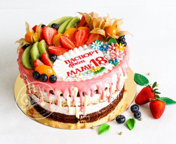 Надпись с днем рождения на торте маме   фото 014