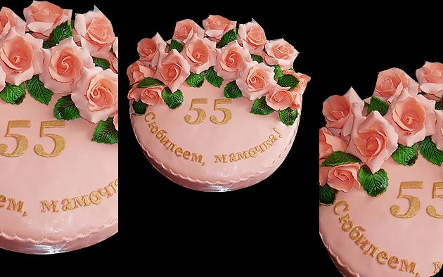 Торт маме на юбилей 55 лет.   фото 007