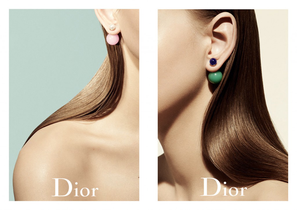 Двусторонние пусеты Dior