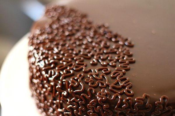 украшение торта шоколадом