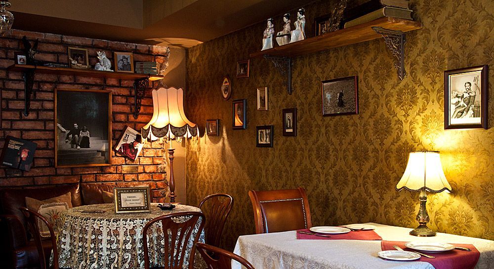 Russian authentic restaurant with Russian food