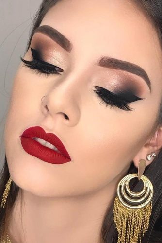 Картинки по запросу Makeup with red dress