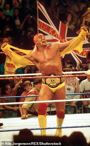 Faded popularity: Hogan, pictured in 1991, has been embroiled in some serious scandals in the past two decades including being caught using racial and homophobic slurs more than once