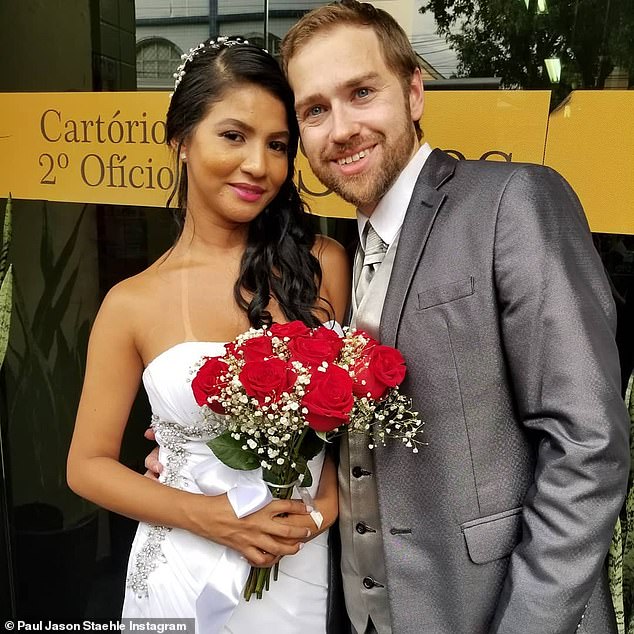 Better times: Paul and Karine got married in November 2017