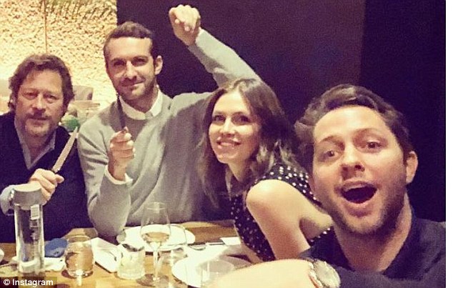 Happy together: Dasha Zhukova, 36, has been spotted with Stavros Niarchos at events and parties for over a year (pair above earlier this month with Arpad Busson on left and Derek Blasberg on right)