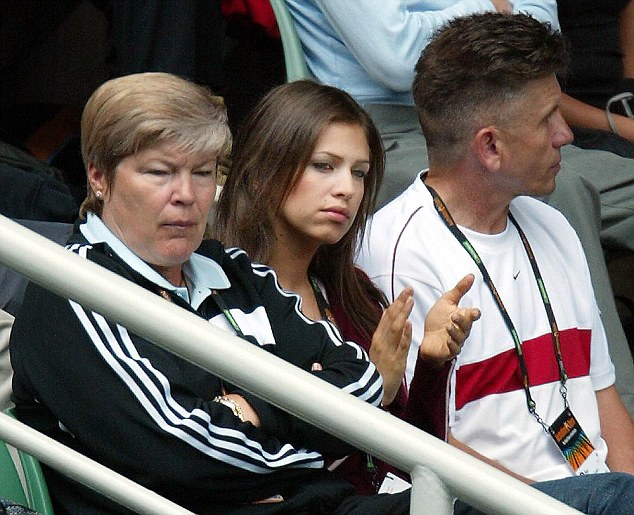 In the beginning: Zhukova cheers on boyfriend Marat Safin alongside the tennis player