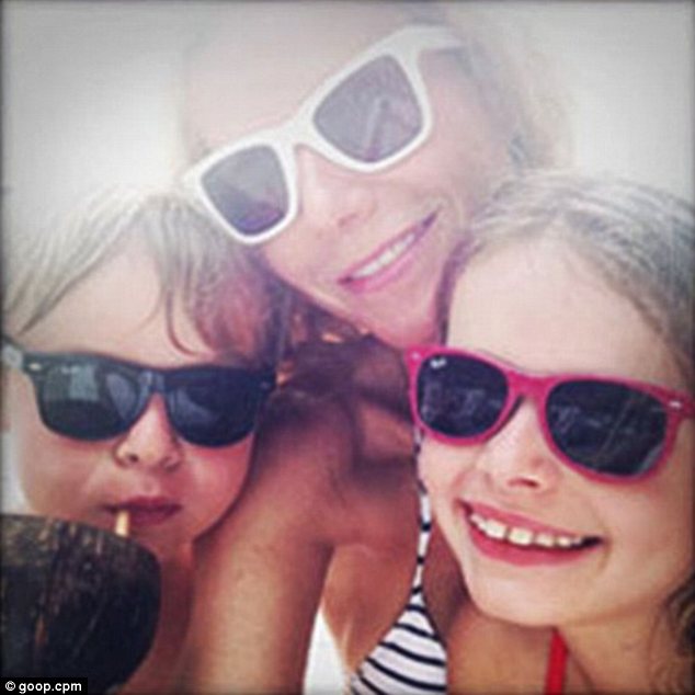 Happy hungry family: Gwyneth Paltrow has admitted that she starves her children of carbohydrates