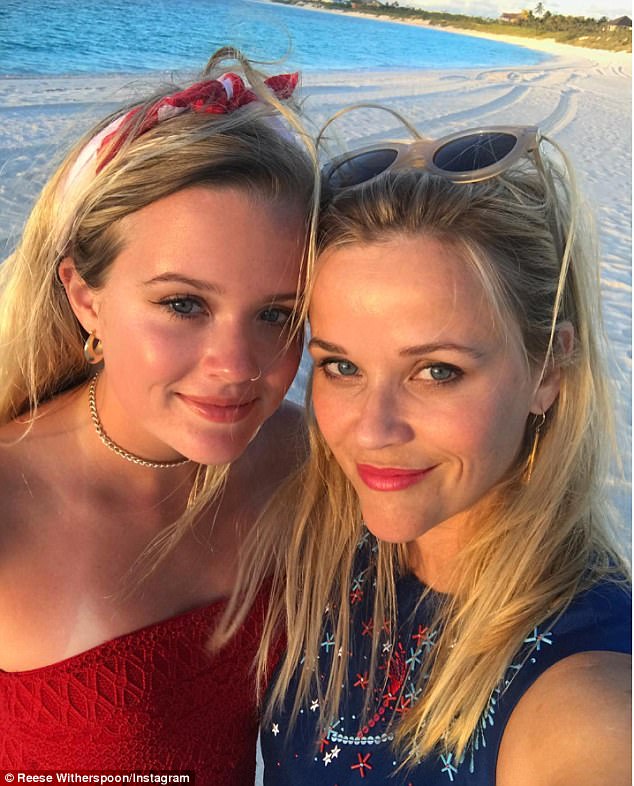 Young mum: Reese Witherspoon says that she feels her soon-to-turn 18 daughter Ava grew up with her