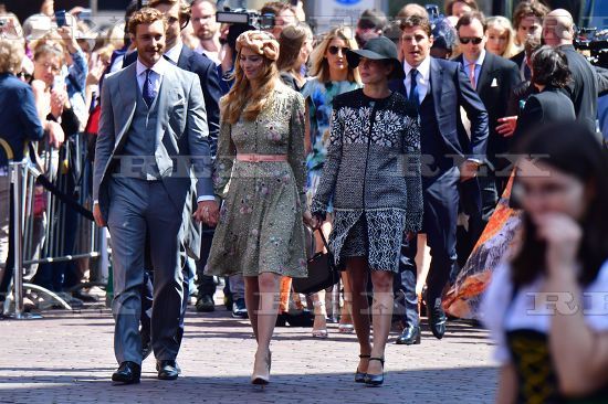 Prince Andrea Casriraghi of Monaco along with his wife Satiana Santo Domingo daughter India Casiragh
