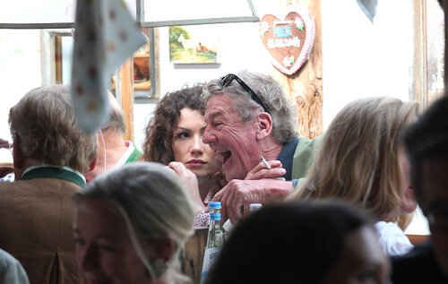 MUNICH, GERMANY - SEPTEMBER 20: Ernst August von Hannover and Simona during the Oktoberfest Opening in Kaeferzelt at Theresienwiese on September 20, 2014 in Munich, Germany.  (Photo by Gisela Schober/Getty Images)