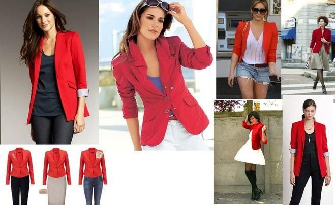 Сочетания красного пиджака