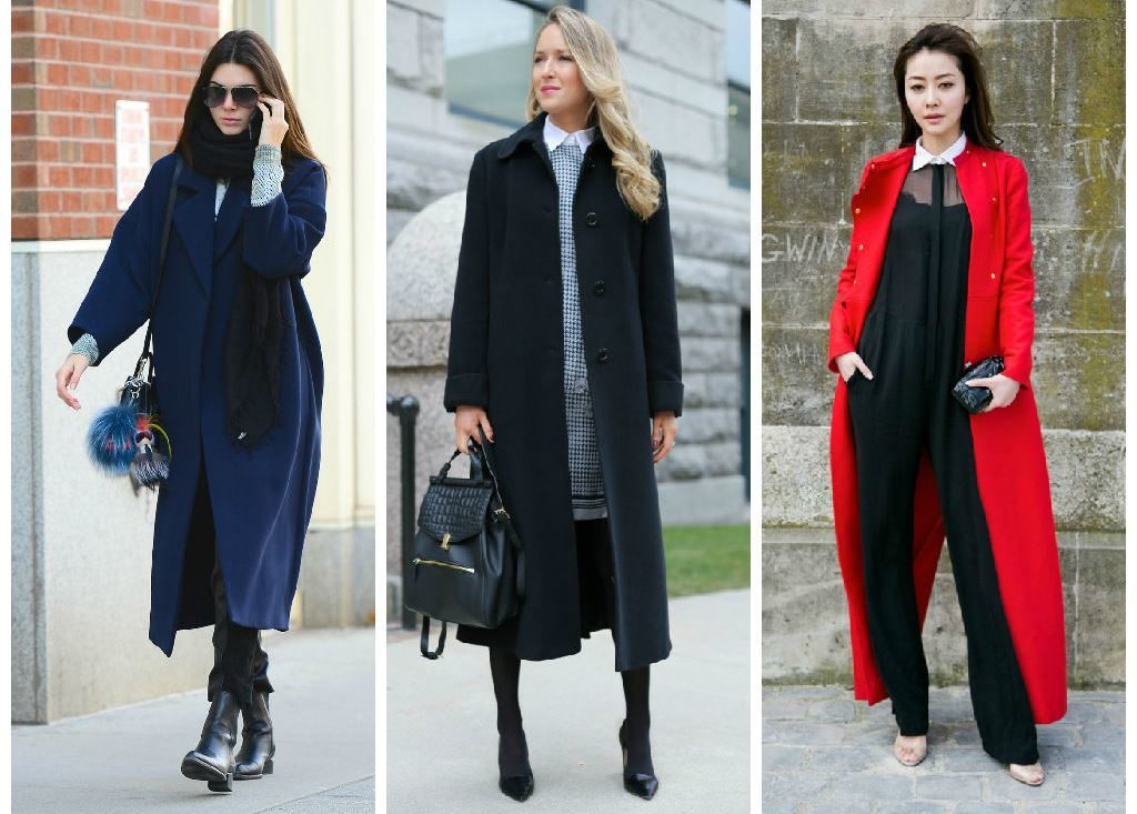 С чем носить длинное женское пальто? 1