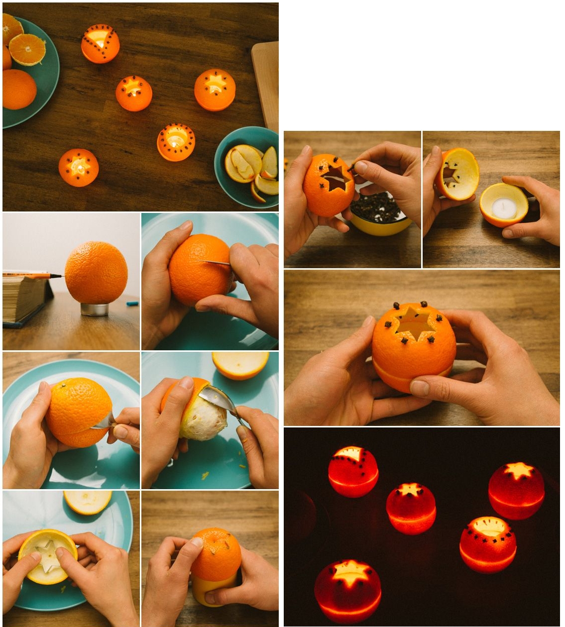 Изготовление подсвечников из апельсинов своими руками