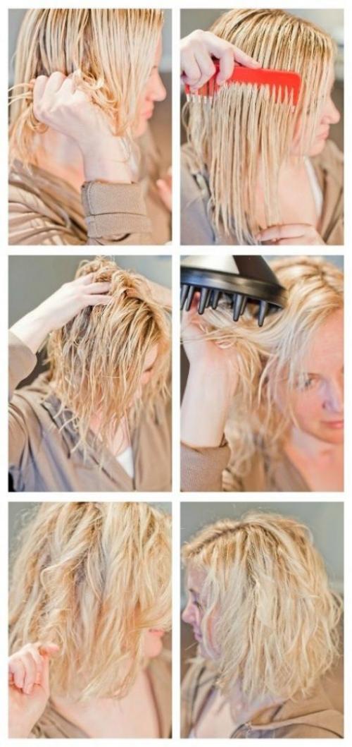 Как правильно сделать укладку волос самой себе на средние волосы. Простые укладки на средние волосы