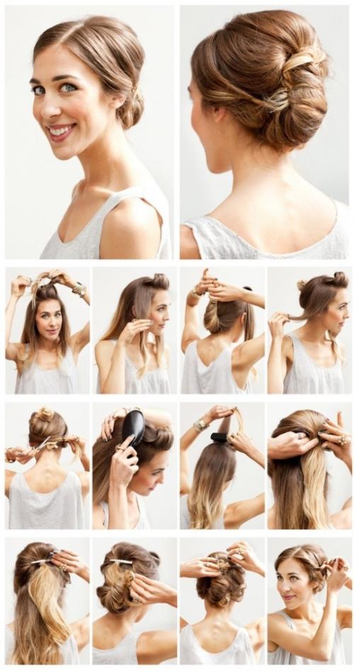 Прическа пучок на длинные волосы – разные способы оформления