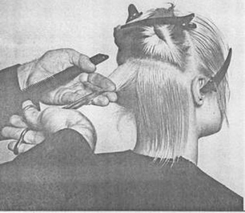 Схема женской стрижки на короткие волосы. Схема короткой молодежной женской стрижки с рваной окантовкой 03