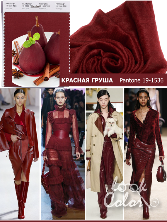 Модный цвет осень-зима 2018-2019 PANTONE 19-1536 Красная Груша (Red Pear)
