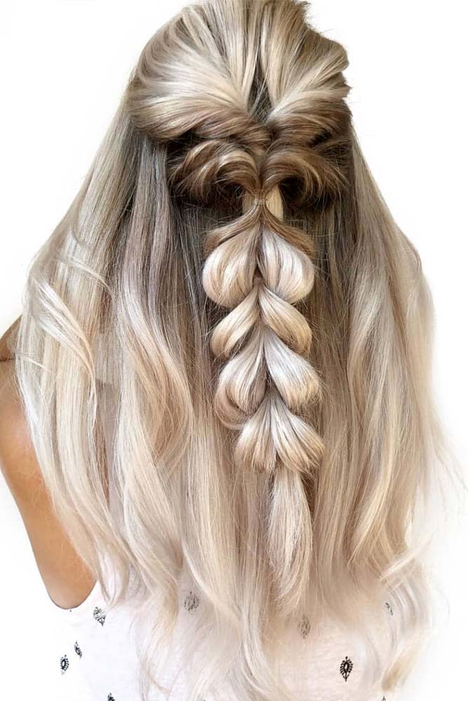 Braided Half Up Straight Hairstyles #straighthairstyles #longhair #hairstyles