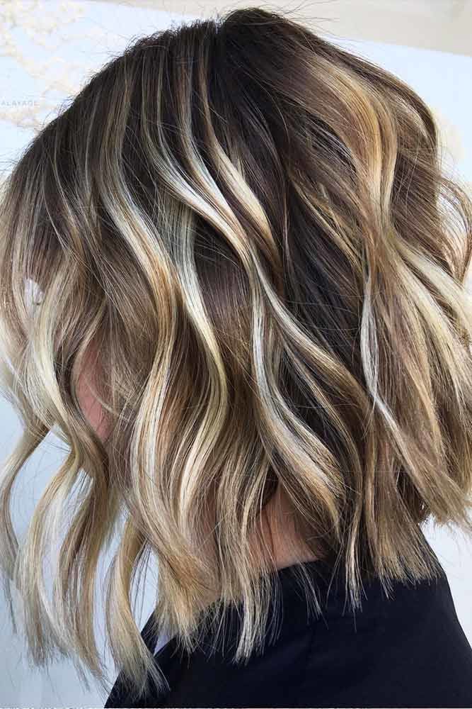 Wavy Layered Medium Hairstyles #mediumhair #layeredhair #hairstyles