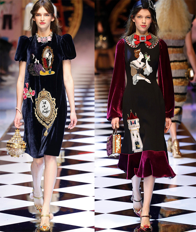 Бархатные платья Dolce & Gabbana