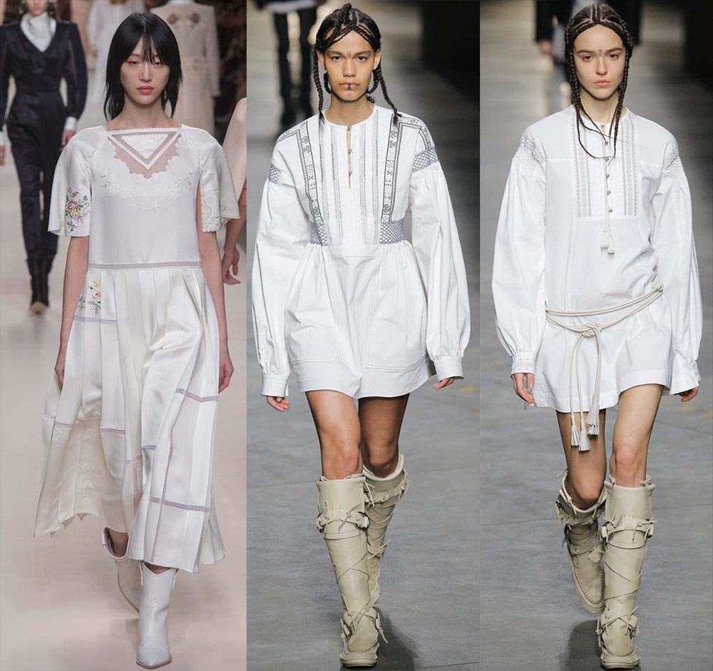 Зимние белые платья – модные образы