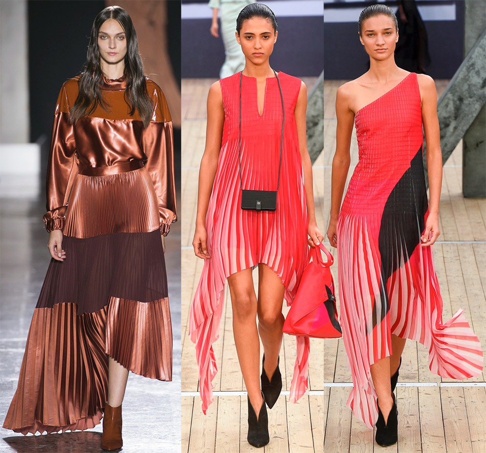 Плиссированные платья и юбки в современной моде