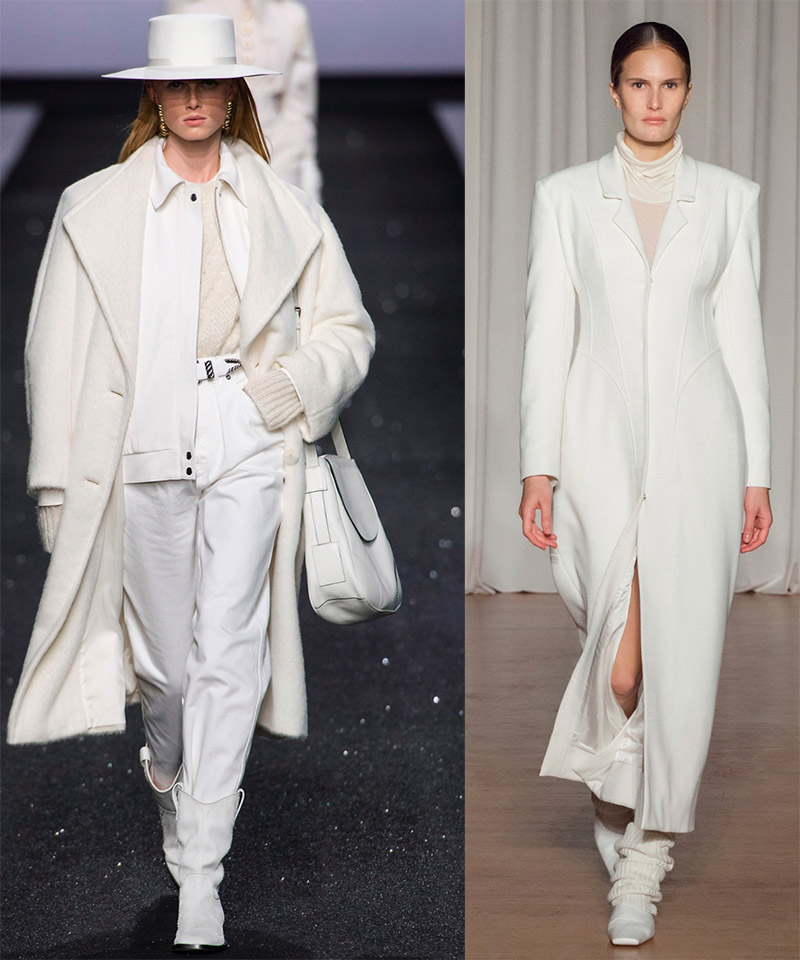 Красивые белые пальто 2019-2020