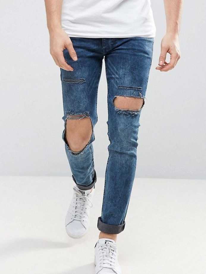 Мужские джинсы с дырками