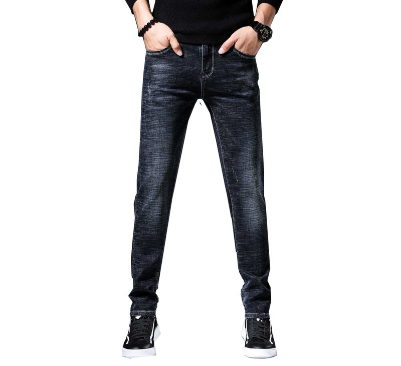 Чёрные мужские джинсы скинни