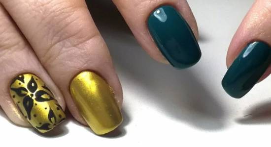 Маникюр с золотом: различные способы сверкать до кончиков ногтей