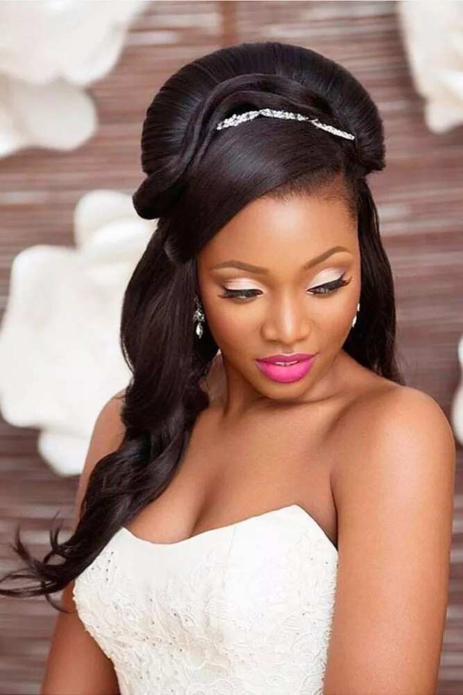 Wedding hairstyle for long hair