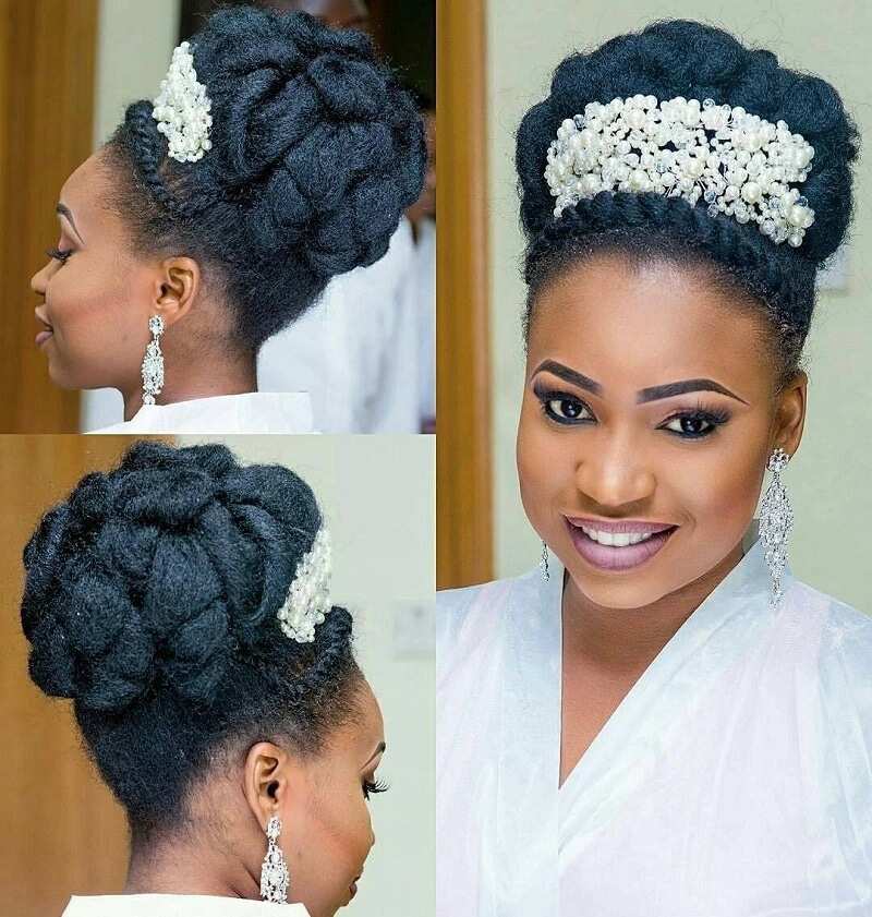 Bridal hairstyles with a diadem