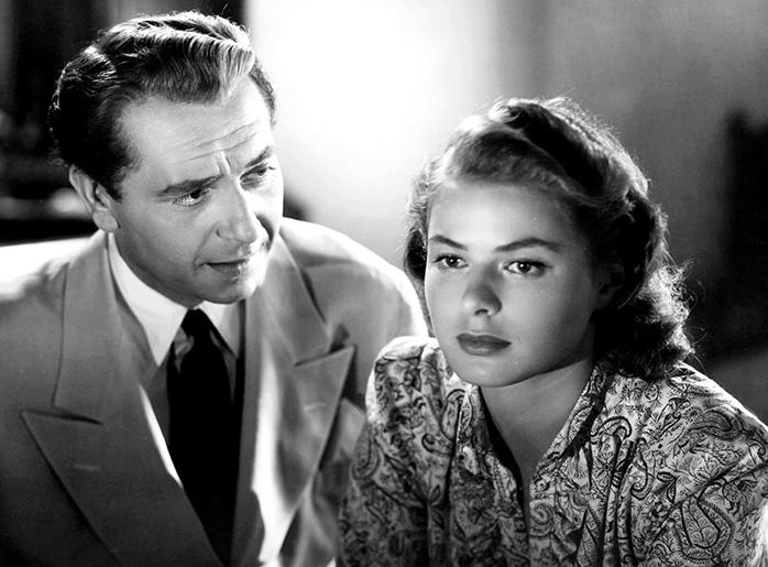 Ингрид Бергман и Хамфри Богарт. Кадр из фильма "Касабланка" (1942)