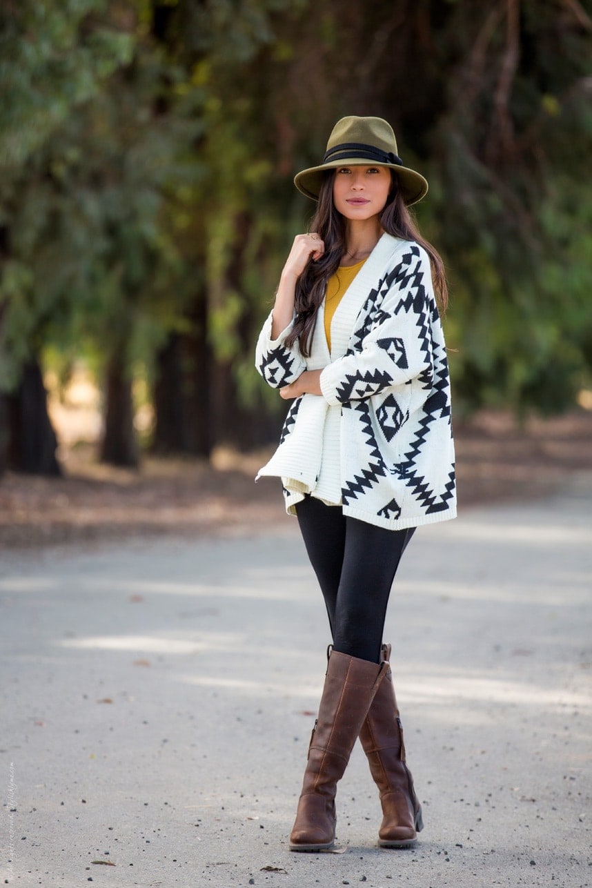 What to wear with an Aztec Cardigan - Visit Stylishlyme.com for more outfit inspiration and style tips
